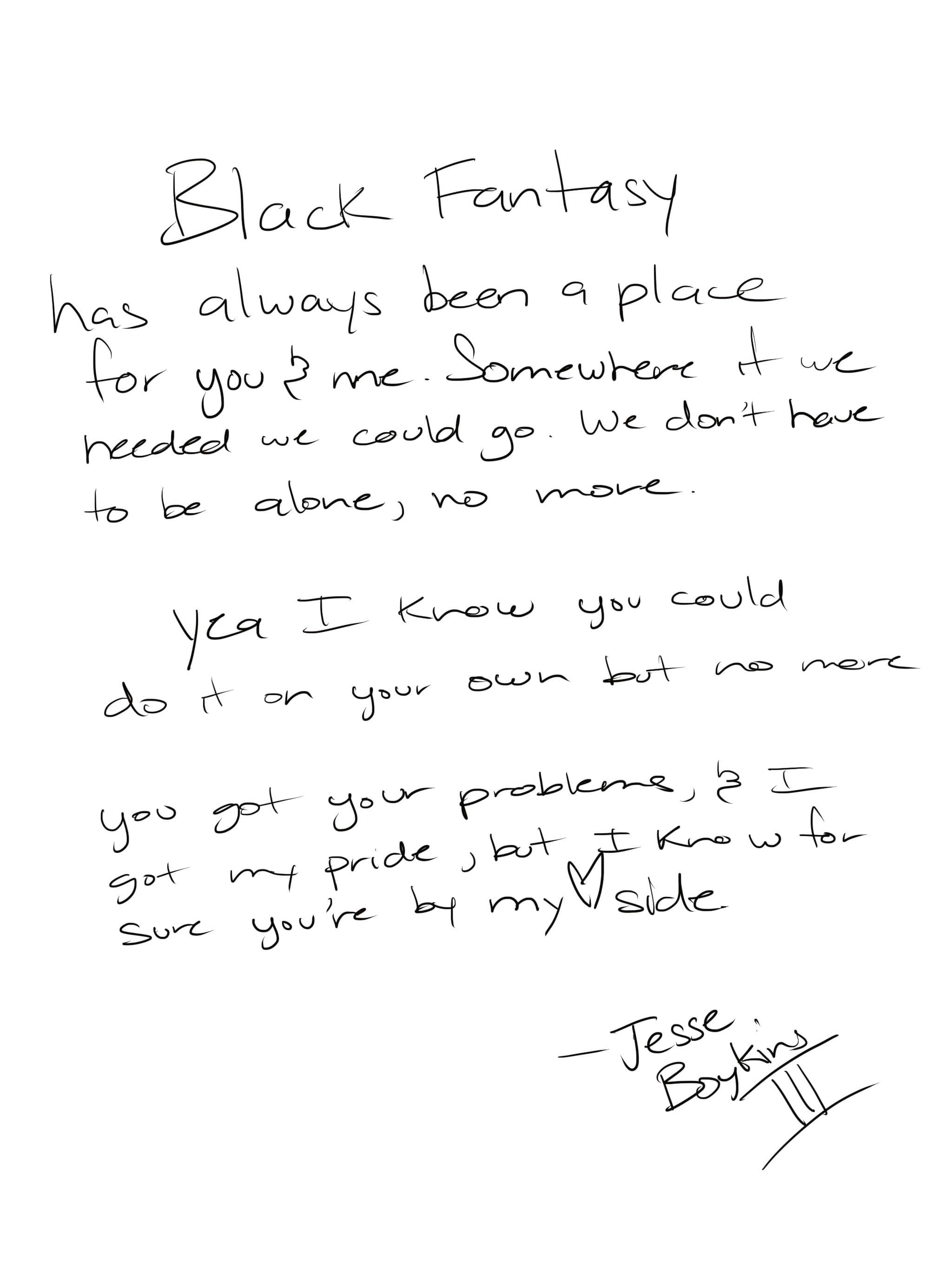 Cover art for Black Fantasy by Jesse Boykins III